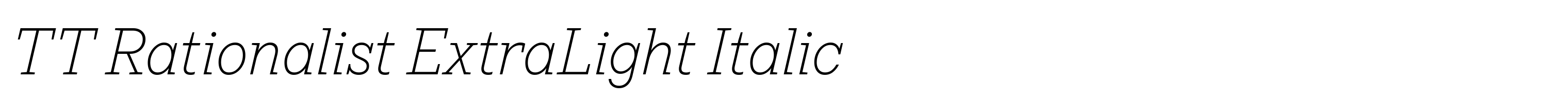 TT Rationalist ExtraLight Italic